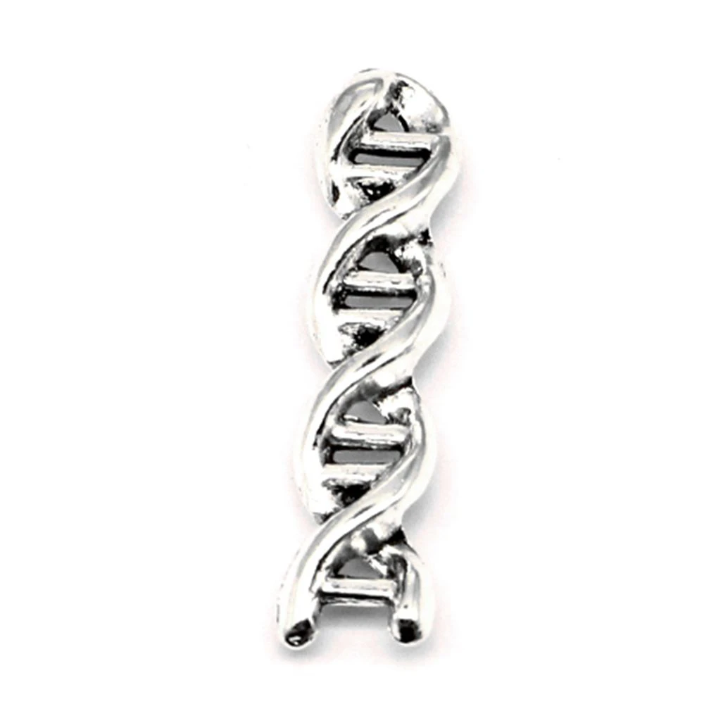 

DNA Molecule Charms Man Pendant Bag Accessories Trendy Jewelry 6x28mm 10pcs Antique Silver Color