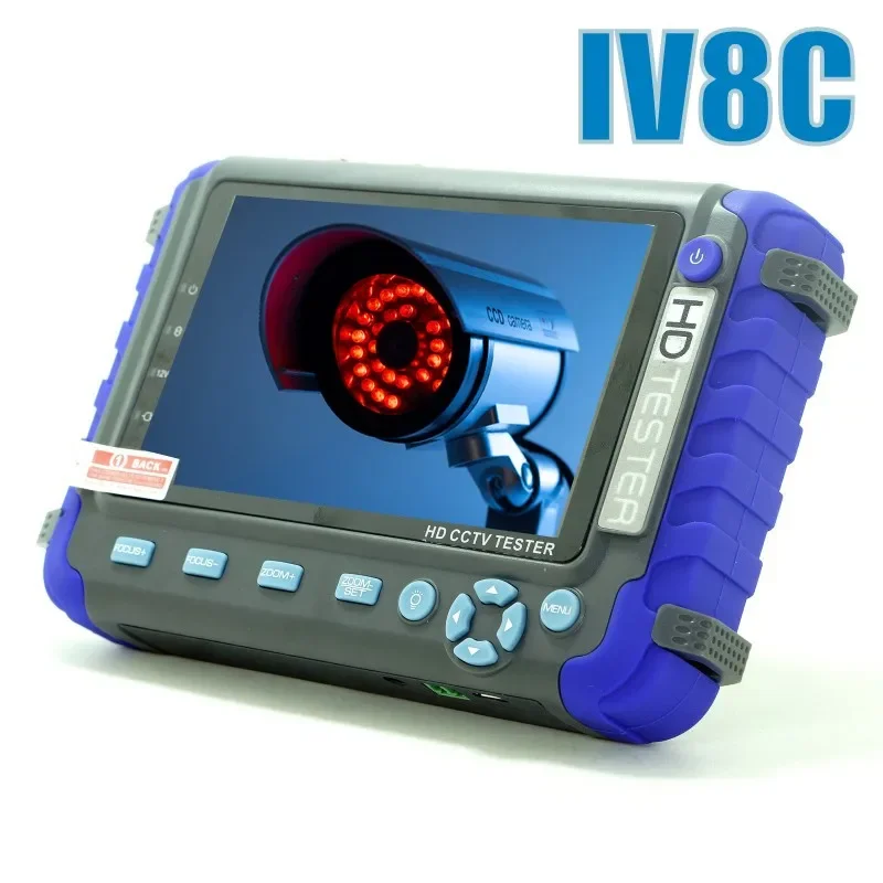 Upgraded 8MP AHD TVI CVI CVBS Analog Security Camera Tester Monitor IV8C IV7W HD CCTV Tester with PTZ UTP cable test
