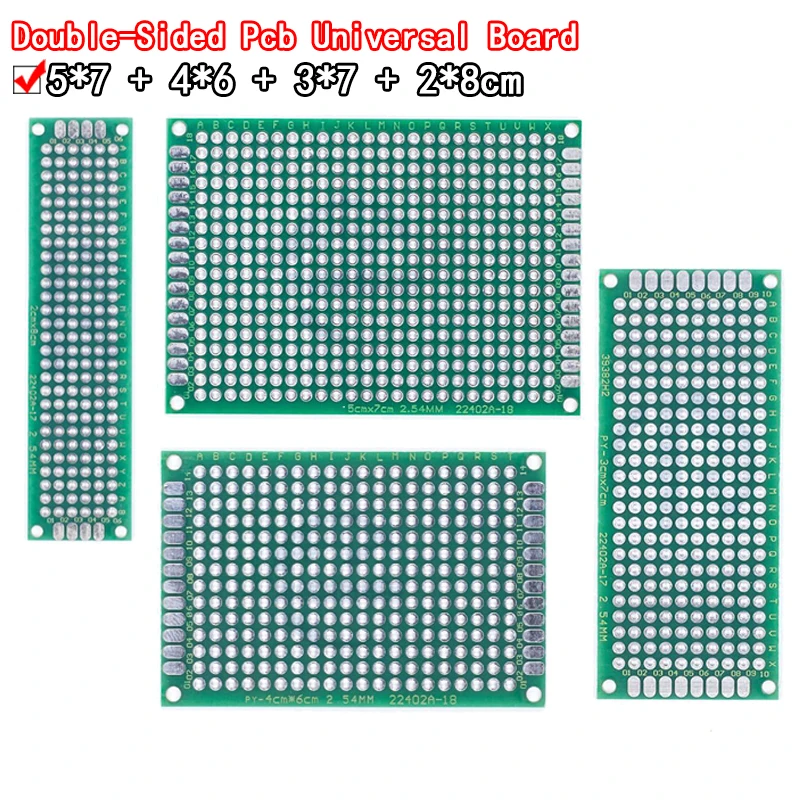 Double Side Copper prototype pcb Universal Board Fiberglass board for Arduino 4pcs 5x7 4x6 3x7 2x8cm pcb kit board,pcb board