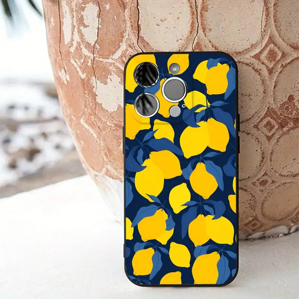 Summer Fruit Lemon Shockproof Silicone Phone Case Cover