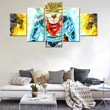 

Modern Home Wall Art Decor Canvas Modular Pictures HD Printed Paintings 5 Pieces Japan Anime Dragball Warrior Posters Frame