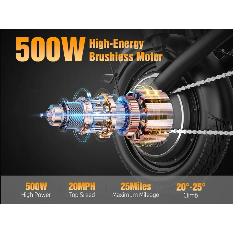 14-Inch Foldable 400W E-Bike 4