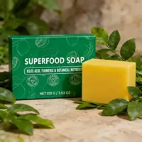Savon au citron, curcuma et acide kojique, éclaircissant la peau, resserrant les pores, contrôlant le sébum, nettoyant pour le corps, réduisant la sécheresse, savon au miel 100g 5