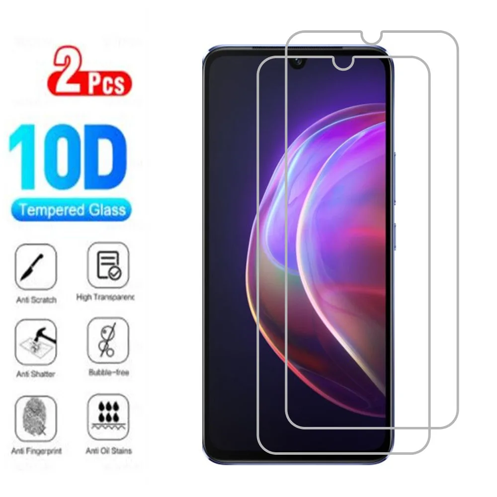 2Pcs Original Protective Tempered Glass For Vivo V21e 4G 5G 6.44&quot V21 V2061 V2066 V2108 V2050 V2055 Screen Protector Cover Film |