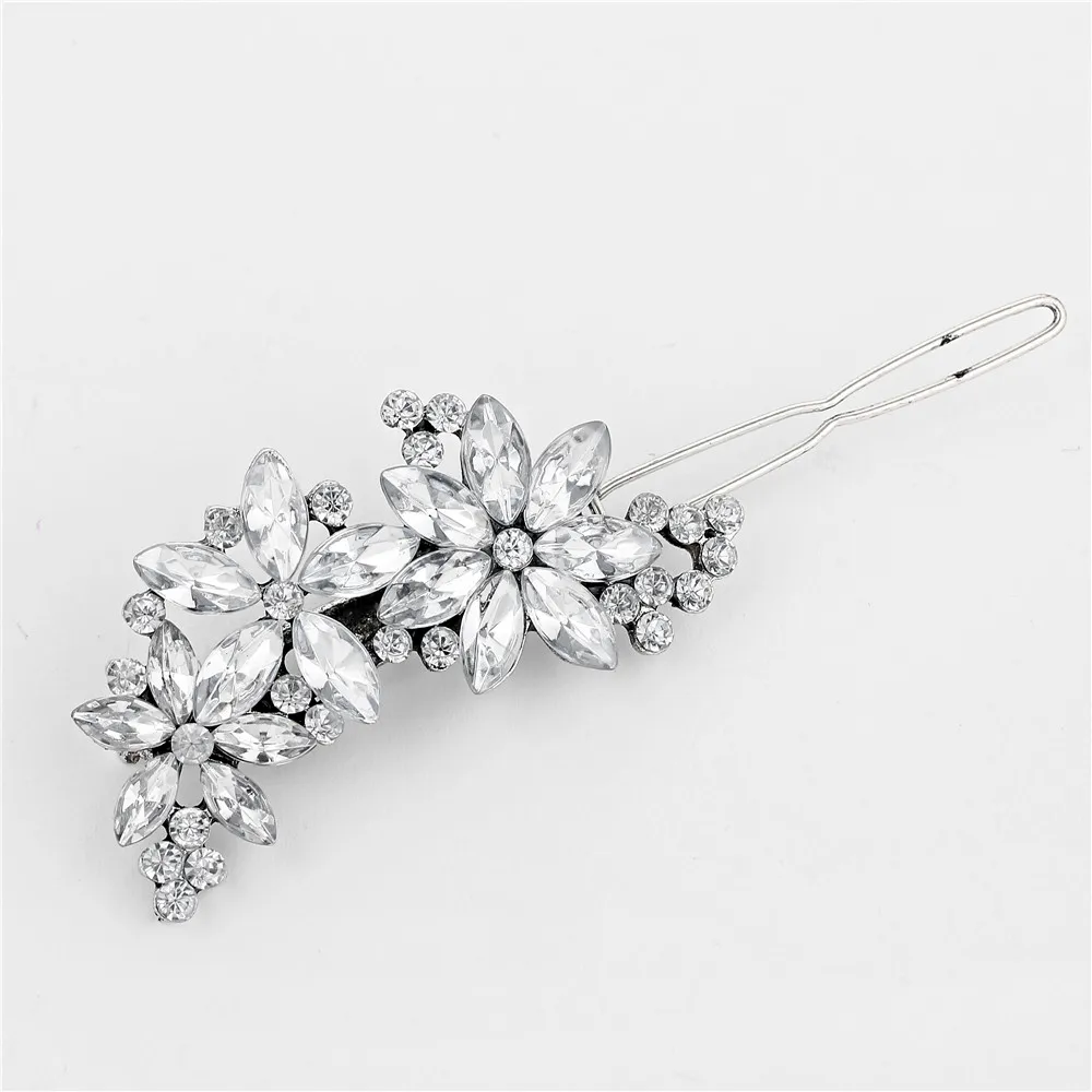 Fashion Women Lady Crystal Rhinestone Bridal Wedding Flower Hairgrips Hairpins Hair Clip Hair Jewelry Accessories hair accessory hair clip jewelry accessories