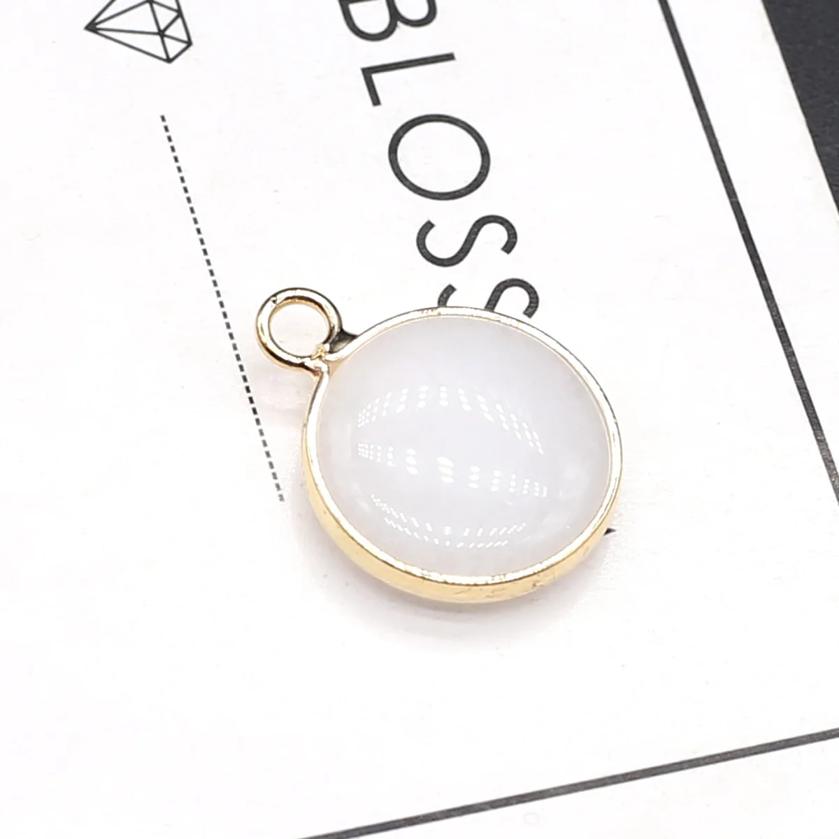 Natural Stone Pendant Round Shape Gemstone Exquisite Charms for Jewelry Making Diy Bracelet Necklace Earrings Accessories Gifts - 5