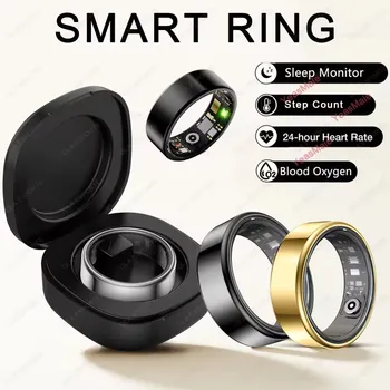 2025 New Smart Ring Men Women, Heart Rate and Blood Oxygen Monitor Smart Ring IP68 & 5ATM Waterproof Ring Multi-sport Mode Ring 1