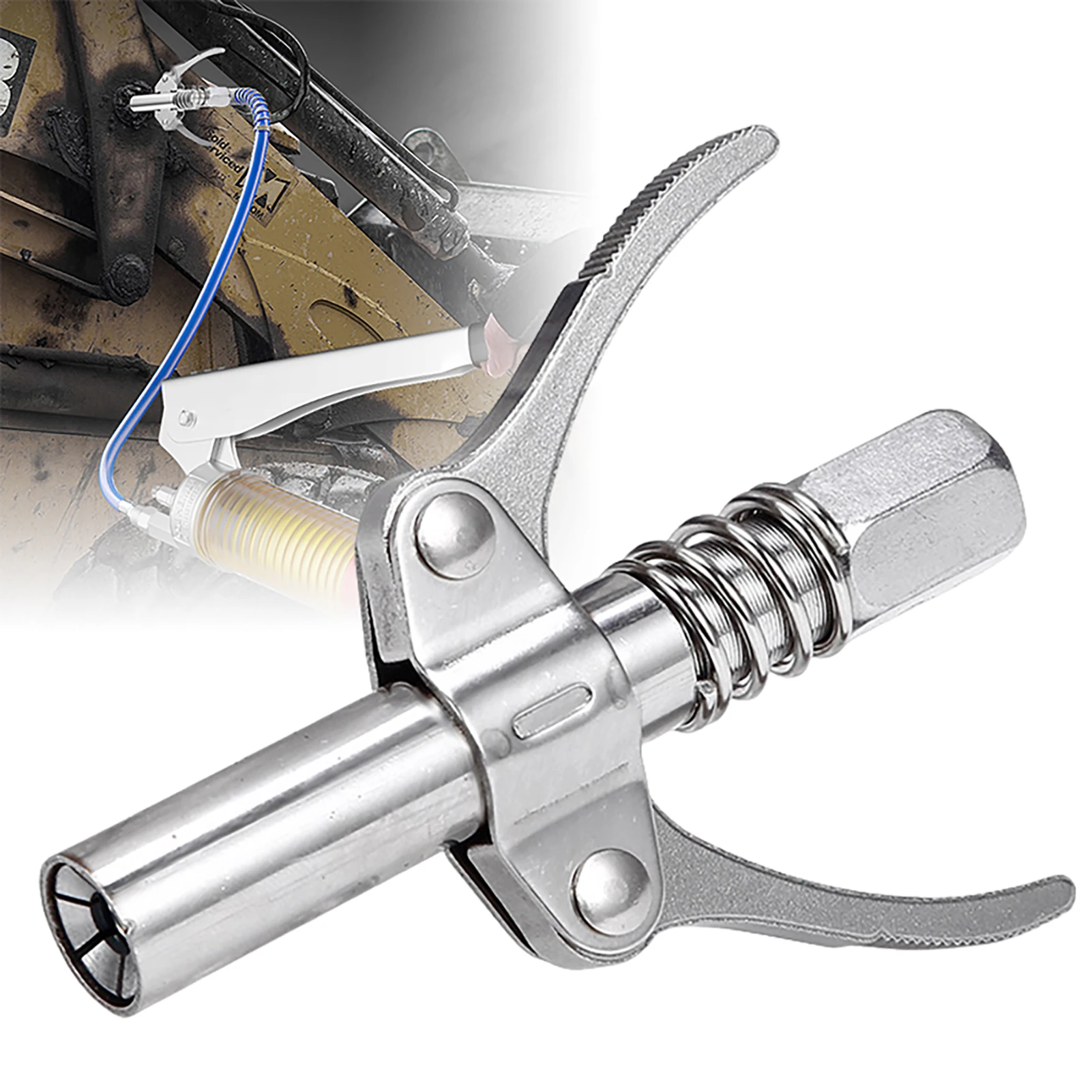 Double Handles Grease Gun Tip Double Handle Locking Pliers Grease Machine Nozzle Suitable for Automobiles Ships xobw