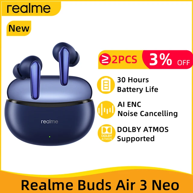 realme Buds Air 3 Neo True Wireless in-Ear Earbuds with Mic, 30 hrs  Playtime wit