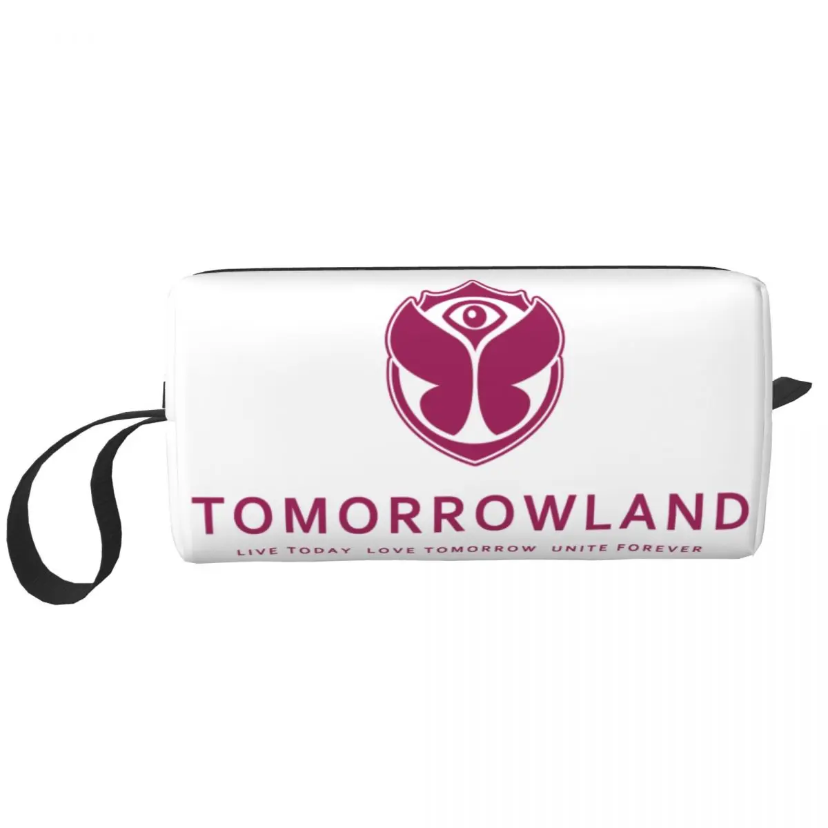 

Custom Tomorrowlands Travel Cosmetic Bag Belgian Electronic Dance Music Festival Toiletry Makeup Ladies Beauty Storage Dopp Kit