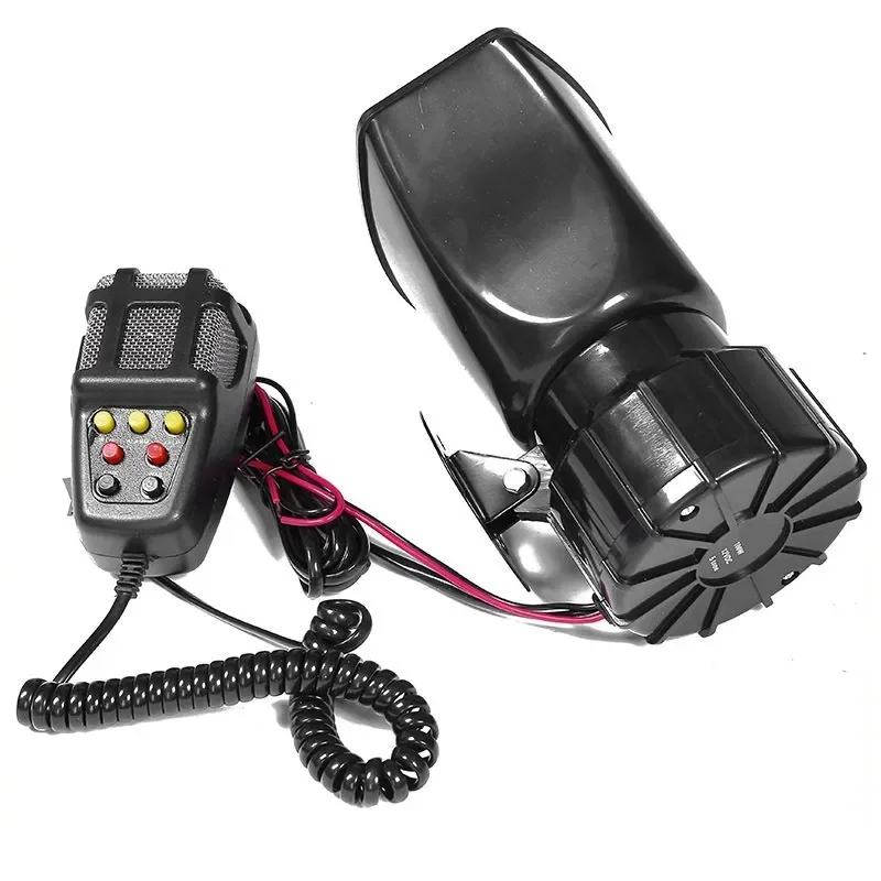 Car siren horn 12V 60W car alarm horn tone sound automobile siren Mic PA speaker system emergency amplifier