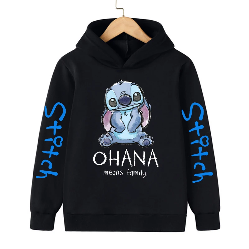 y2k Kids Disney Stitch Hoodie Children Cartoon Girl Boy Lilo and Stitch Sweatshirt Casual Top kids sweatshirts