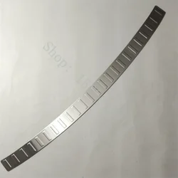 Premium Rear Bumper Protector Sill - Trunk Tread Plate Trim and Car Bumper Pads (Silver)