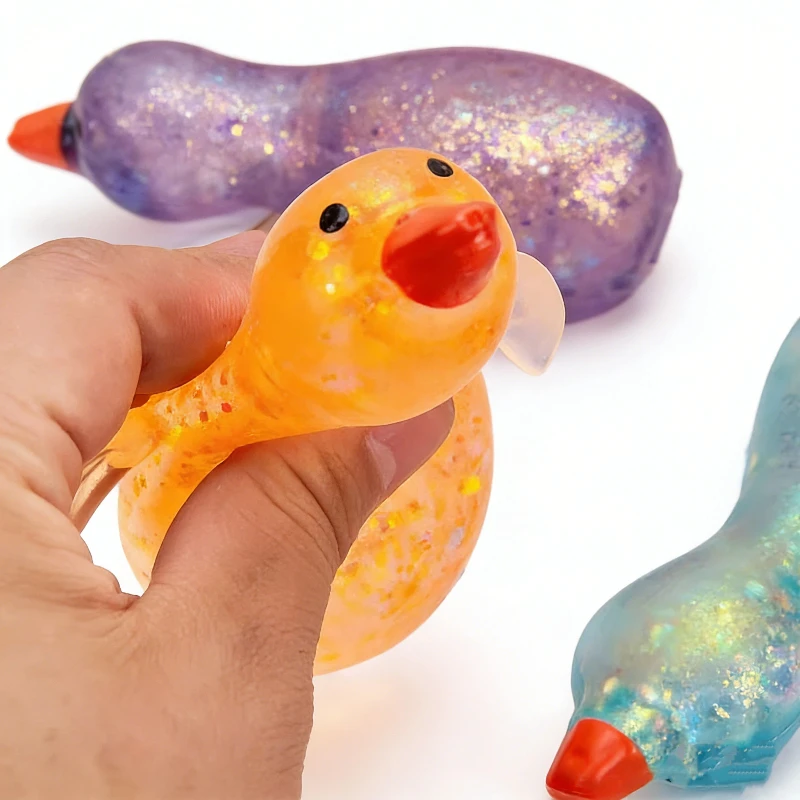 Canard Anti-stress Pailleté - Jouet Sensoriel Squishy