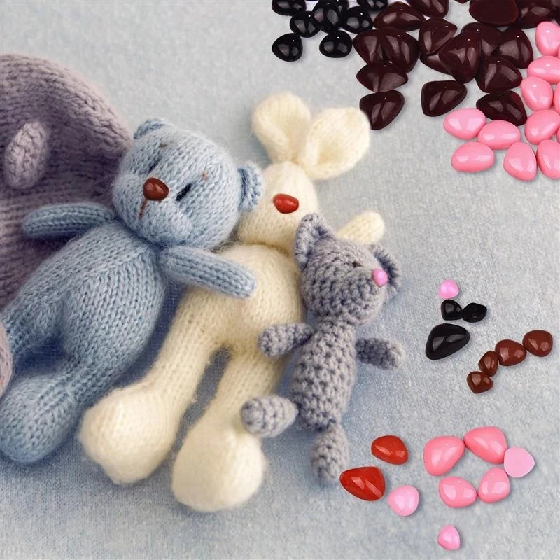 CLISPEED Hundenasen Für Puppen - 10 Stück Schwarze Kunststoffnasen Für Plüschtiere