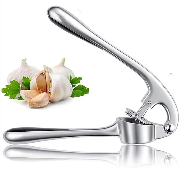 Kitchen Premium Garlic Press Rocker Crusher, Dishwasher Safe Professional Garlic Mincer Grinder Tool - Easy-Squeeze, Easy-Clean