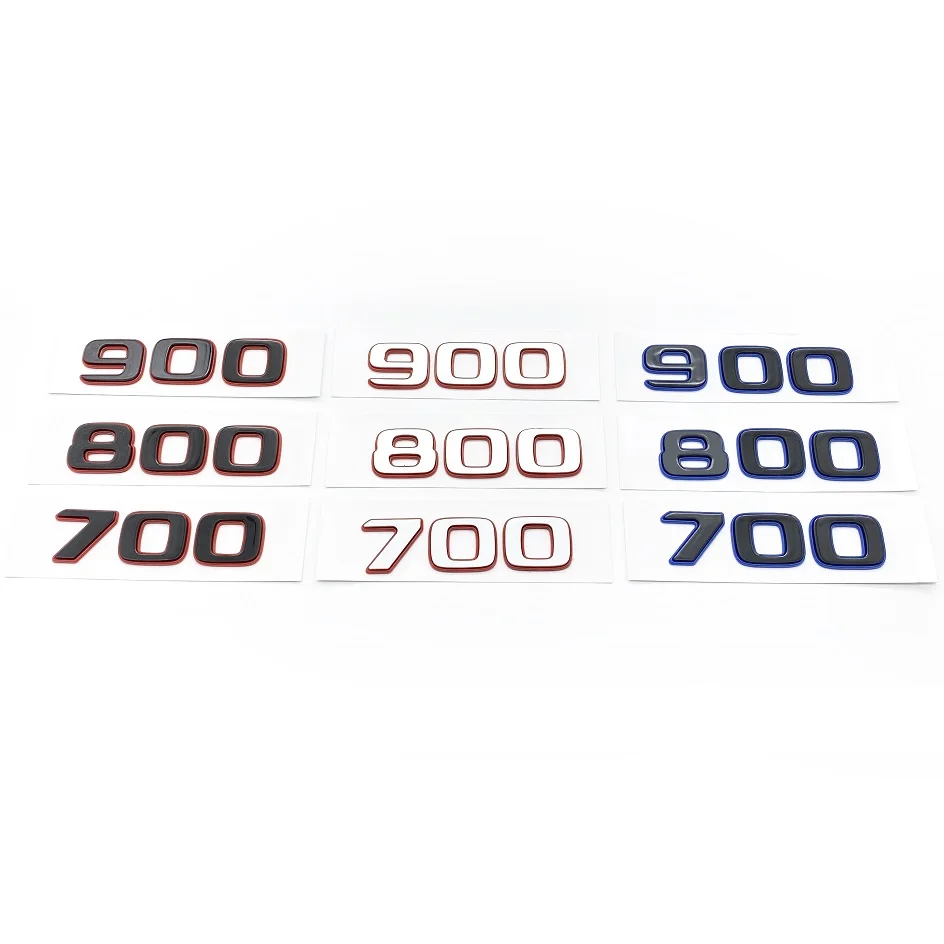 3D Color Block 800 900 700 Nameplate Badge Emblem Car Trunk Sticker For Mercedes Benz Brabus AMG W463 W464 G500 G63