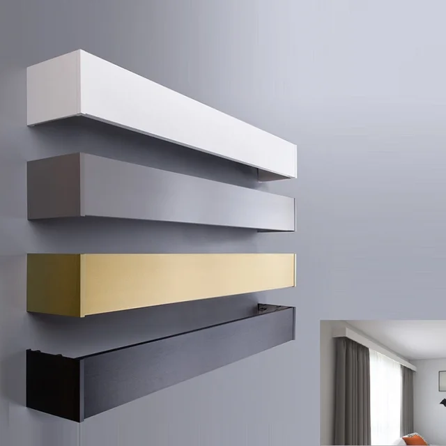 Binario Per Tende A Doppia Via - Bianco 200cm | Per Finestre Bay Con Pelmet Incluso