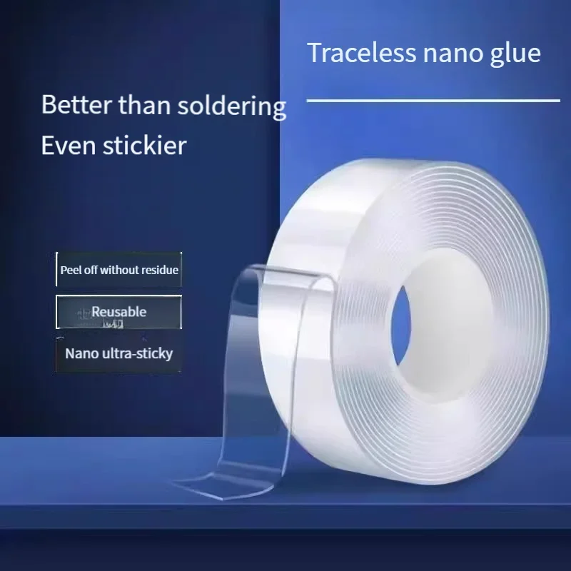 Ultra-Strong Transparent Nano Adhesive Tape - Double-Sided, Seamless & Waterproof