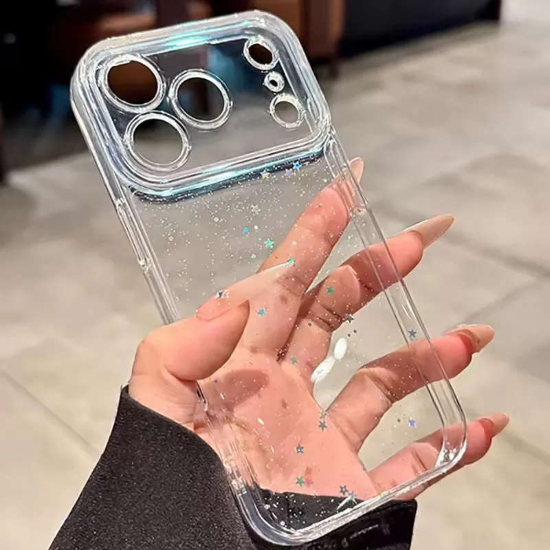 Luxury Bling Star Sequins Glitter Clear Powder Sparkle Phone Case