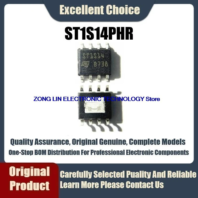 (5 10Pcs/Lot) Original Genuine SMD ST1S14PHR ST1S14 Package HSOP 8 ...