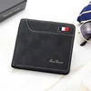 New Men Short Wallets Retro Simple Card Holder Male Purse High Quality PU Leather Photo Holder Fashion Casual Men's Wallet 5