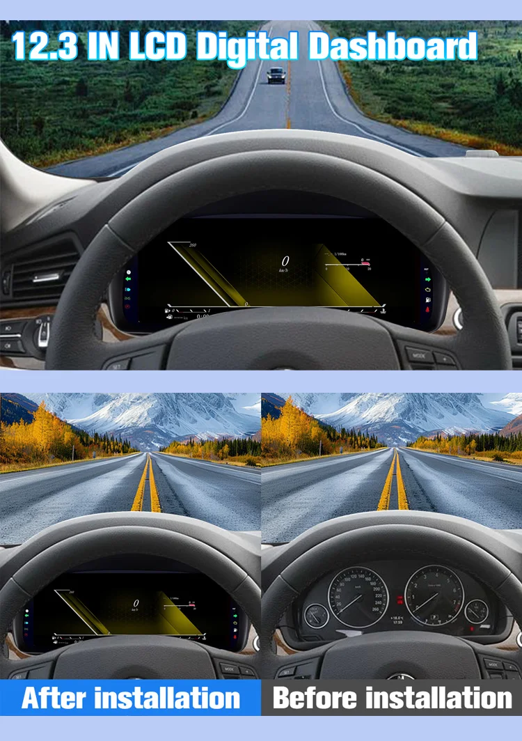 Digital Instrument Cluster For BMW 5 6 7 Series X3/X4/X5/X6 F10 F11 F18 GT F07 F