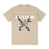 Autism Skeleton Meme Women Cotton T-Shirt Humor Funny Skull Printed T Shirt Short Sleeve Tshirt Oversize Streetwear Tee Tops 4