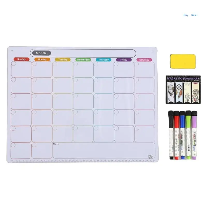 Fridge Calendar Weekly Planner Memoboard Magnetic Whiteboard Calendar Monthly Planner Board Grocery Shopping List