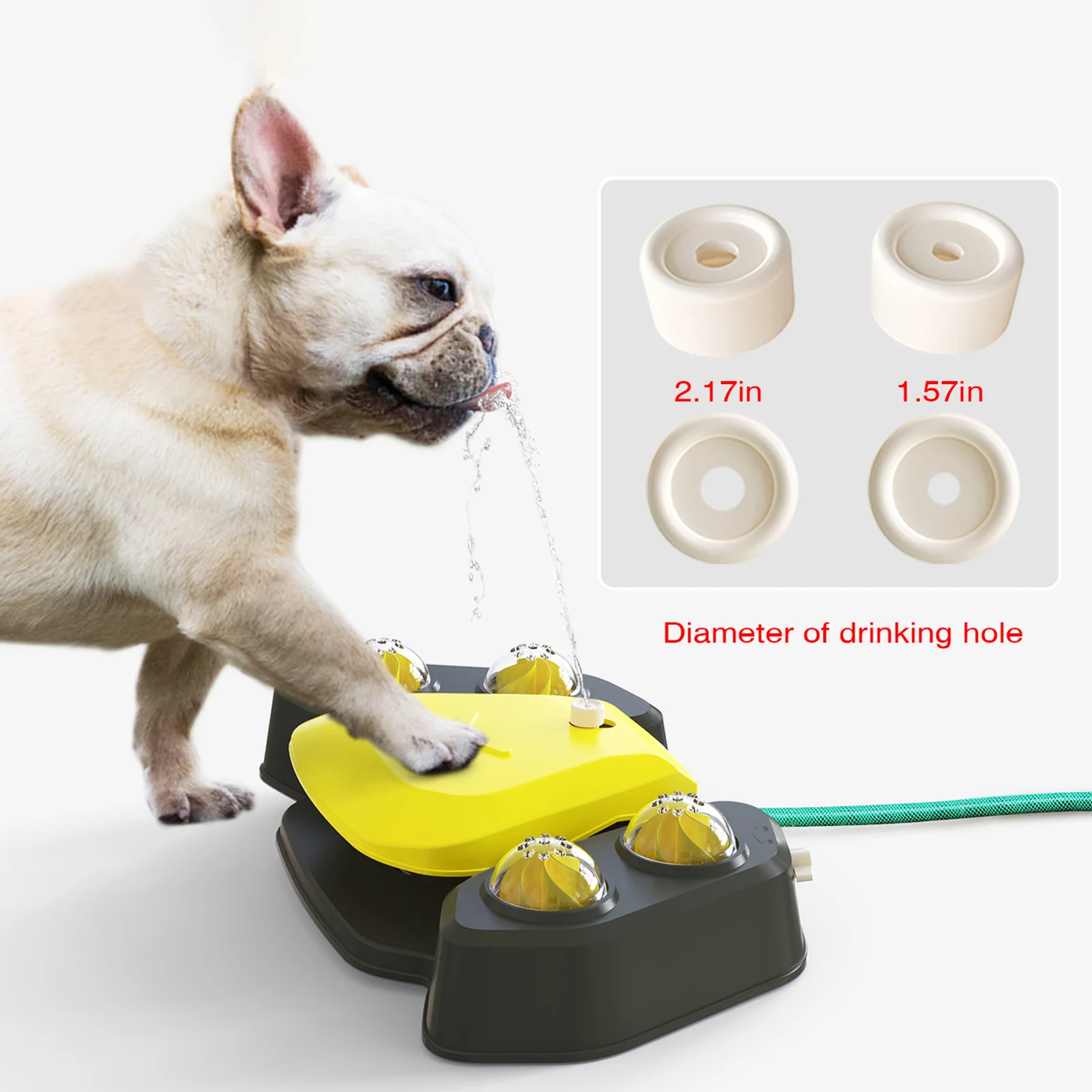 Dog Water Fountain Flexible Dog Drinking Feeder Automatic Labor-saving Practical Pet Pedal Water Fountain Dispenser for Outdoor