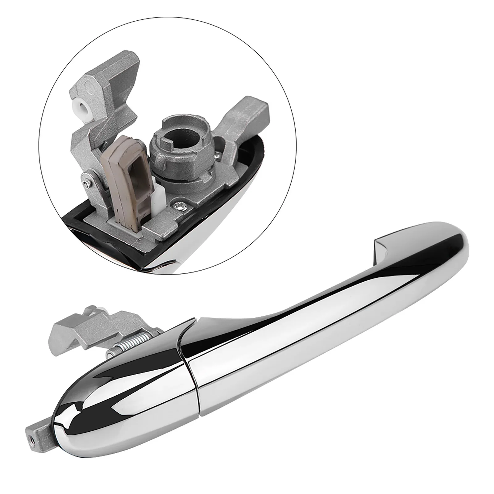 Car Exterior Door Handle Chrome Left Hand Drive Exterior Outer Door Handle 68069943AC for Fiat 500 2012-door handle set door handle
