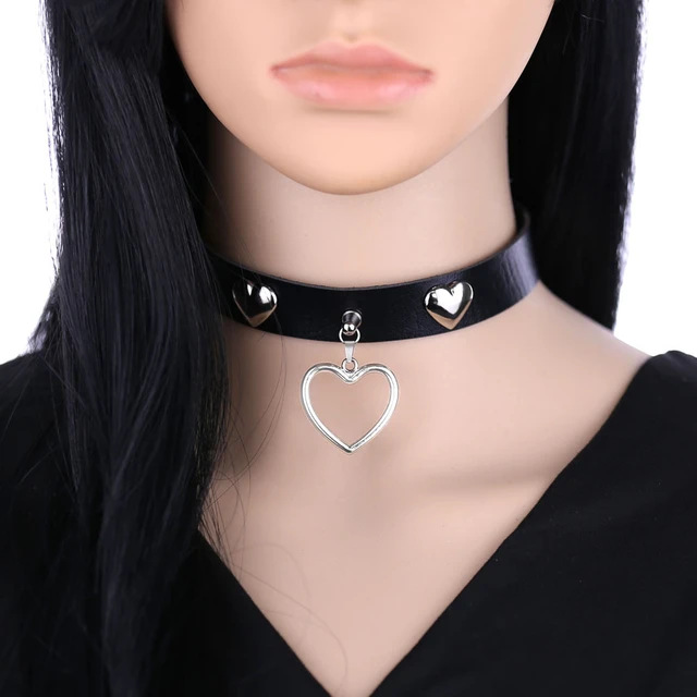 Chain Choker Necklace For Women Girls Goth Chokers Black Leather Collar  Gothic Jewelry Gothic Accessories - AliExpress