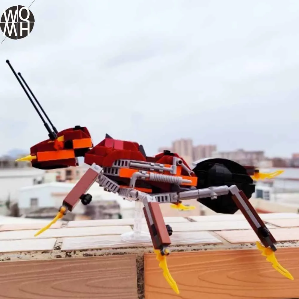 

Конструктор насекомое для ползания, конструктор Moc, монстр, муравей, совместим с игрушкой высокой сборки, Механический Редуктор, игрушки для мальчиков, подарок