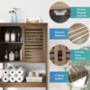 Bamboo Over-The-Toilet Organizer Rack, Freestanding Toilet Space Saver with 3-Tier Adjustable Shelves (Walnut) 6