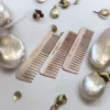 3 Pieces Wide & Fine Teeth Bamboo Comb Custom LOGO  - Personalized Your Name Text Date - Bamboo Hair Comb for Women 3