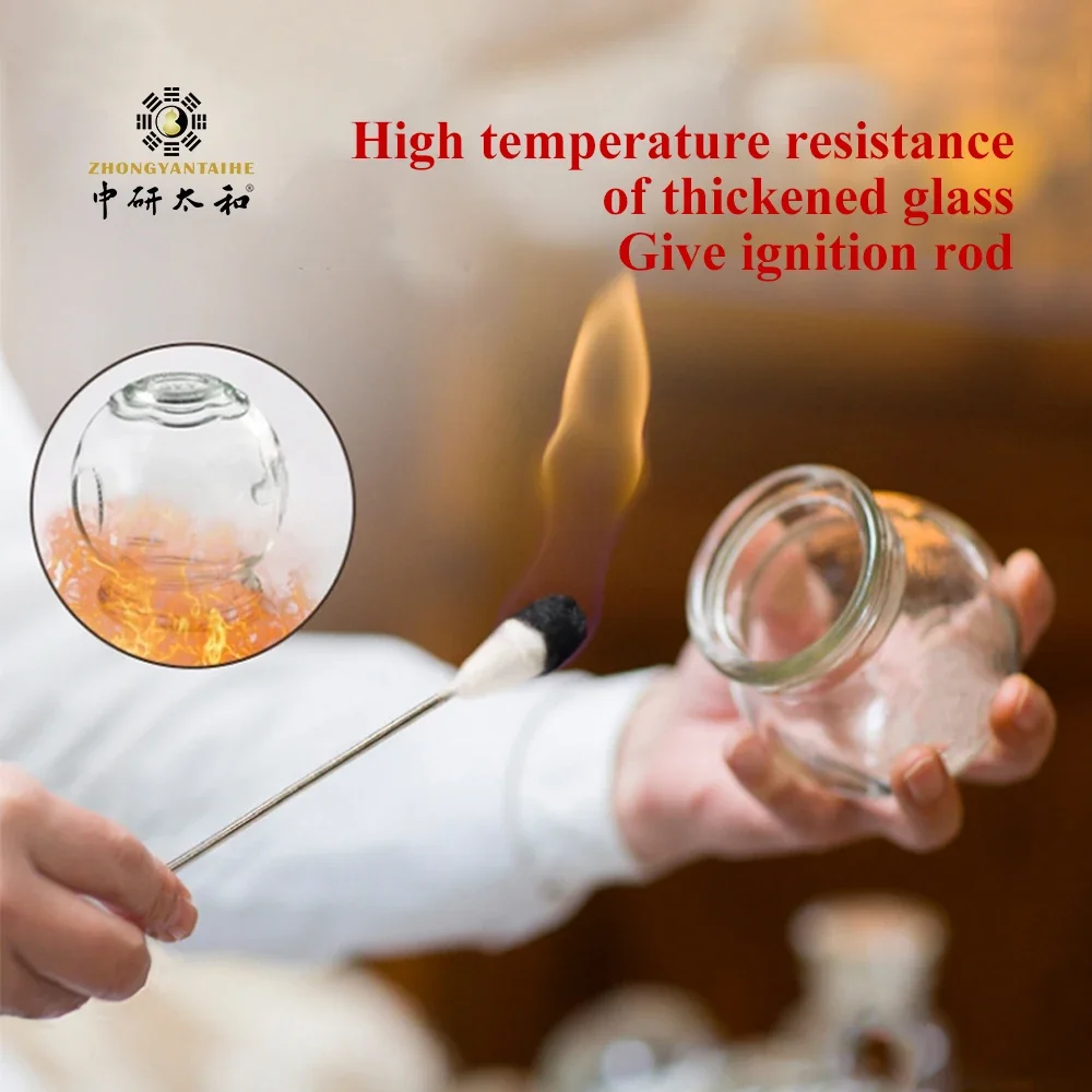 Cupping Set Chinese Cup Device Suction Apparatus Vacuum Cupping Cups Jars Therapy Professional Glass Suction Cups Massage Claro Cupping Set