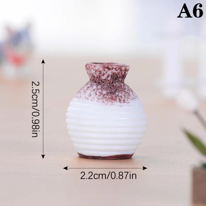 Charming Resin Miniature Vase for Garden and Home Decor