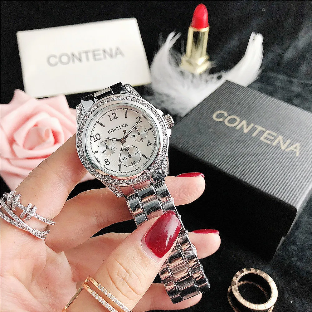 

Relogio Feminino New Crystal Diamond watch luxury silver women's watch Fashion women's watch All Steel watch Clock Saat 2023