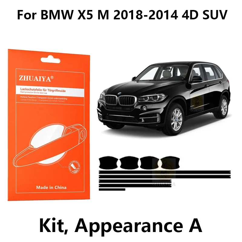 

Защитная пленка ZHUAIYA для красок дверной ручки, ТПУ PPF для BMW X5 M 2018-2014 4D SUV, автомобильные аксессуары