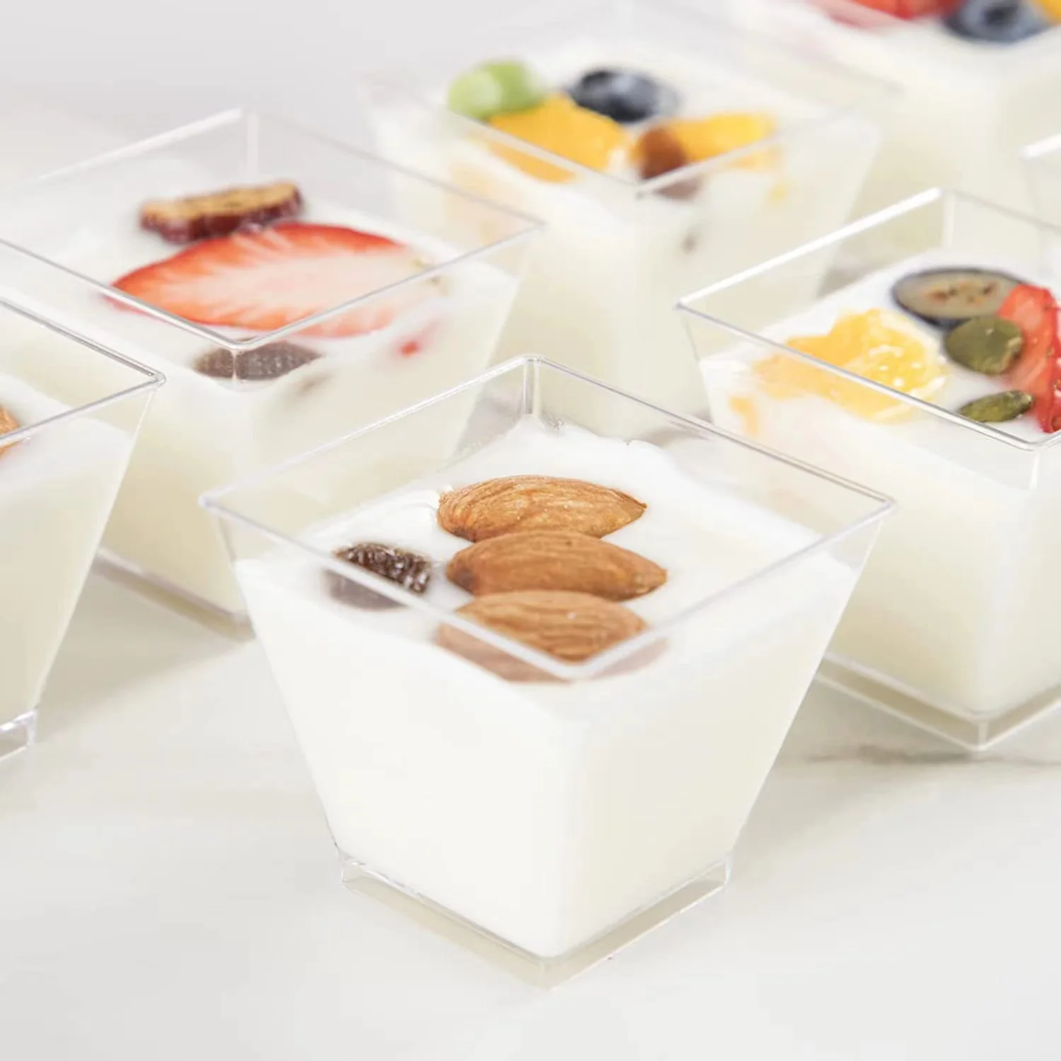 100Pack 2OZ Mini Dessert Cups for Party Small Plastic Dessert Cups for Kitchen Dessert Shooter Cups for Pudding Fruit Ice Cream BEST SELLERS