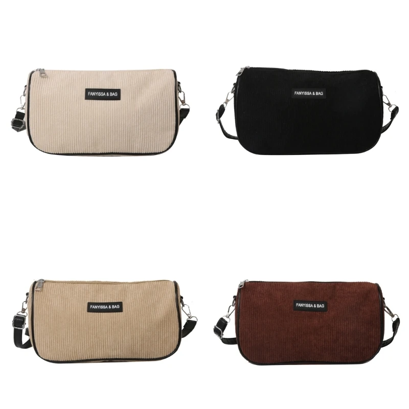 

E74B Corduroy Crossbody Bag Soft and Durable Material, Adjustable Strap Length