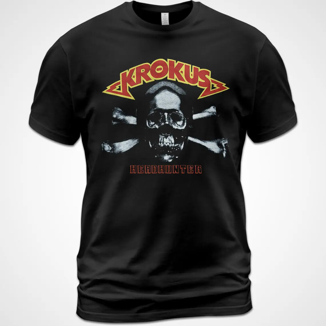 T-Shirt In Cotone Krokus Headhunter Album Tee Chris Von Rohr Fernando Von Arb