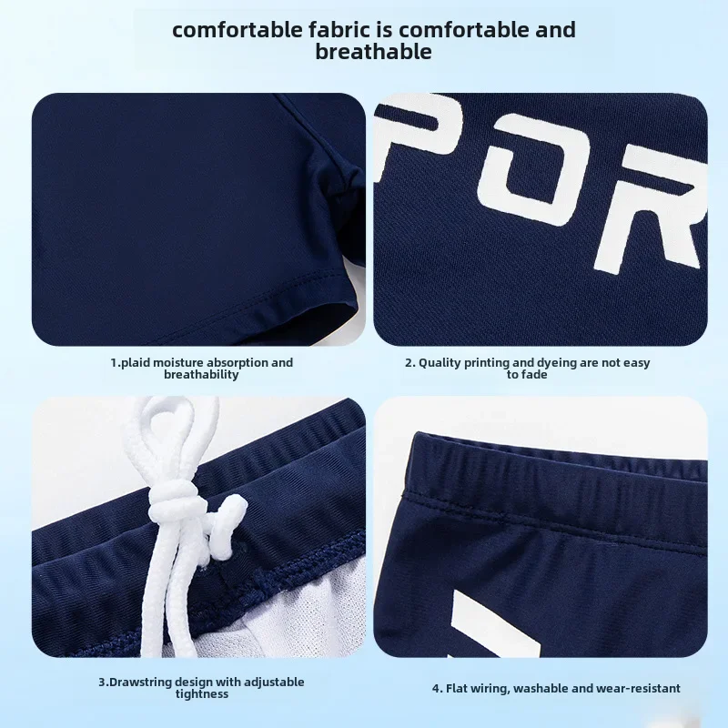 Professional Children's Swimming Trunks Unique Letter Print For Boys Ages 4-12 Swimwear Training Shorts swim trunks swim shorts
