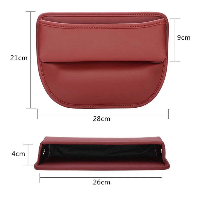 Leather Car Diy Logo Seat Gap Storage Box Multifunction Car Gap