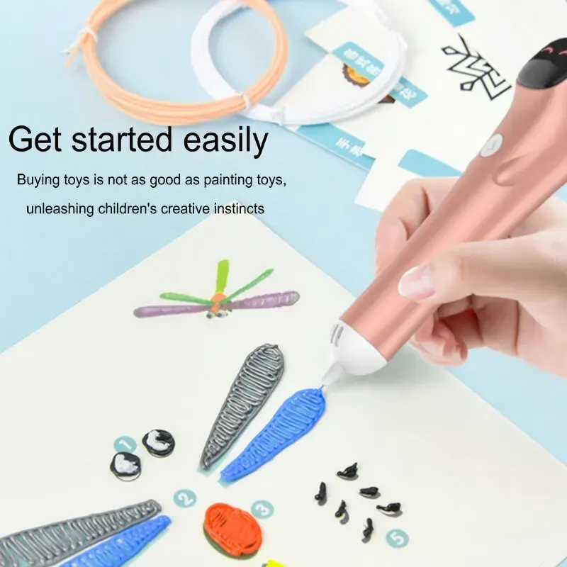 3D Printing Pen Low Temperature 1.75mm PCL Filament 3DS Printer Drawing DIY For Kids Toys Boys Girls Gifts