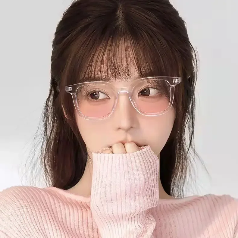 

Fashion Gradient Women Blush Anti Blue Light Glasses Sunglasses Korean Cute Girls Shades Eyewear Frame Mirror Girl Decorative