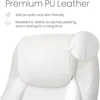 Office Chair PU Leather Executive High Back Computer Desk Chair Adjustable Height Flip-up Armrests Lumbar Support Swivel Rolling 5