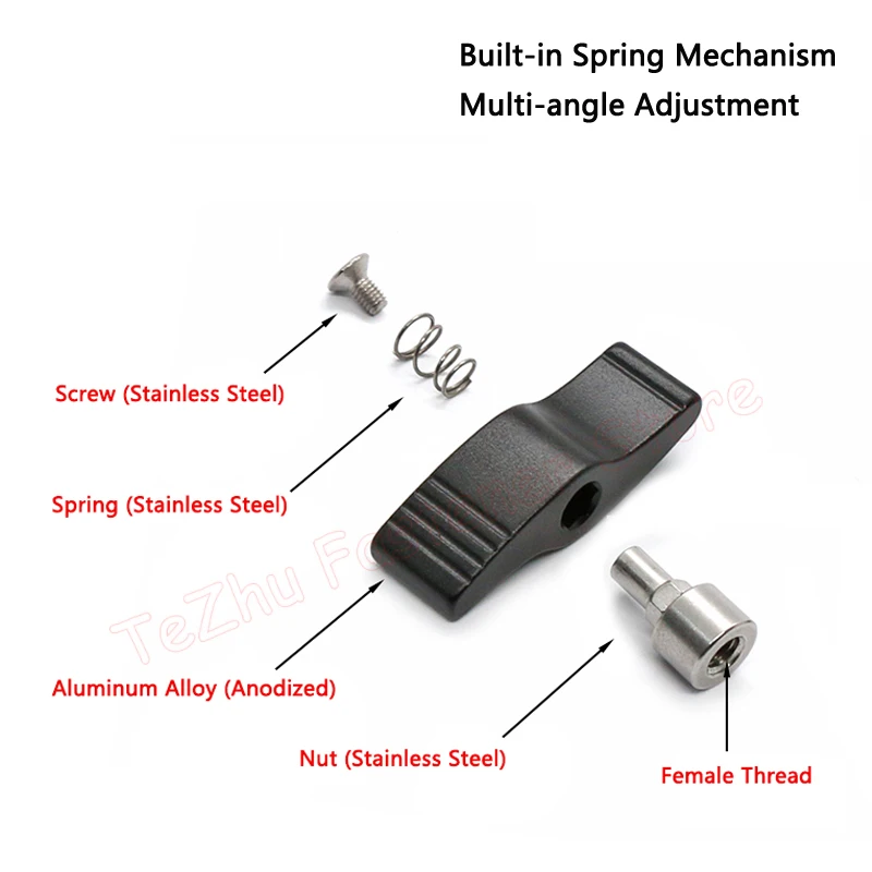 1pc M3 M4 M5 M6 Thumb Nut L-type / T-type Hand Tighten Nuts Handle Adjustable Butterfly Shape Nut for DSLR SLR Camera thumb nuts