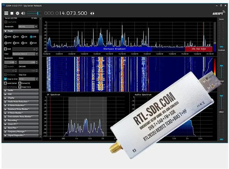 RTL-SDR V3 Ricevitore Software Defined Radio - 500kHz-1.7GHz, Con TCXO 1PPM E Antenna Dipolo - Foto 2