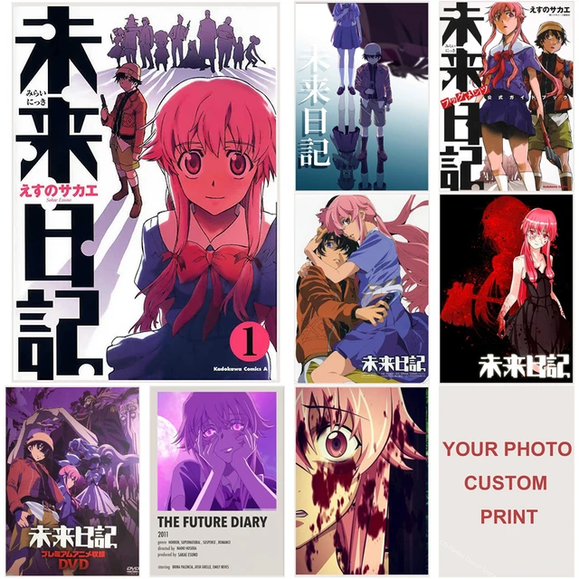 Mirai Nikki Future Diary Anime HD Canvas Print Wall Poster Scroll Room  Decor